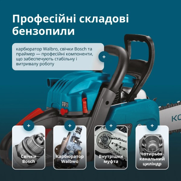 Фото - Цепная пила бензиновая Konner&Sohnen KSCS40G-20